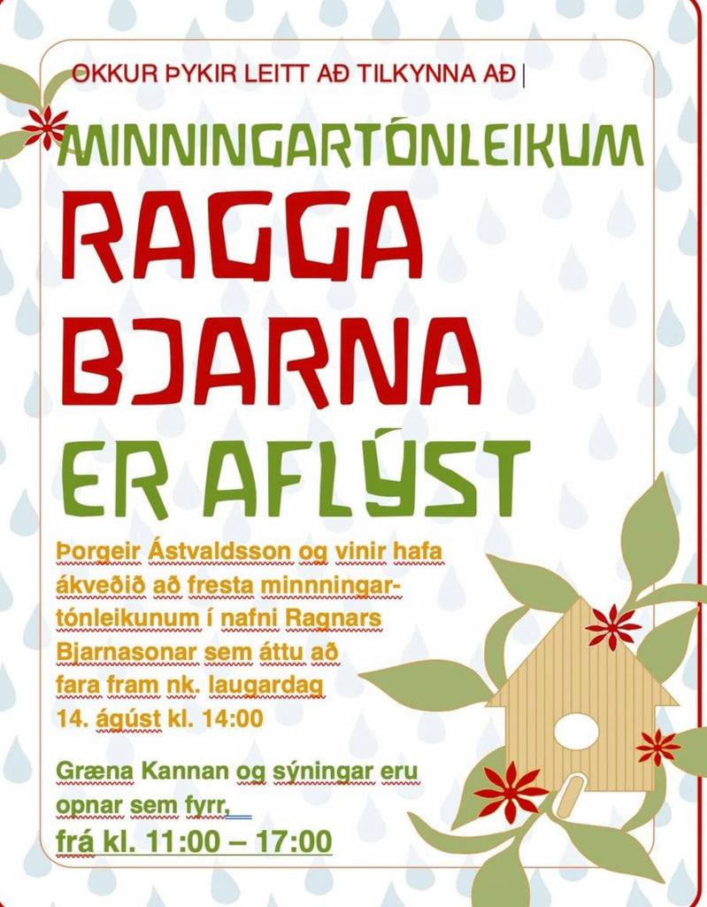 Minningartónleikum Ragga Bjarna hefur verið frestað